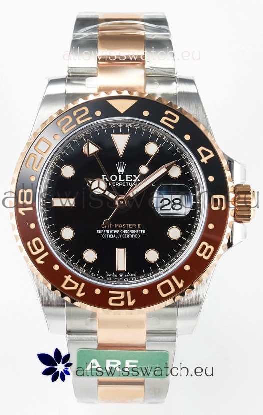 Rolex GMT Masters II Super Clone M126711CHNR-0002 Everose Two Tone Gold Swiss Replica Watch