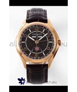 Vacheron Constantin Fiftysix Edition Rose Gold Watch 904L Steel 1:1 Mriror Replica Black Dial 