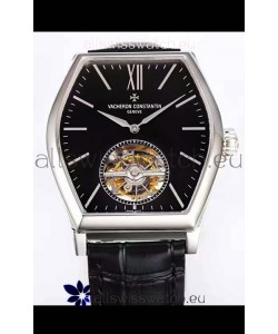 Vacheron Constantin Malte Tourbillon 1:1 Mirror Stainless Steel Swiss Replica Black Dial 