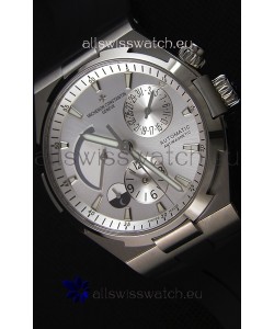 Vacheron Constantin Overseas Dual Time Steel White Dial Swiss Replica Watch 