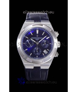 Vacheron Constantin Overseas Chronograph Blue Dial Swiss Replica Watch - Leather Strap