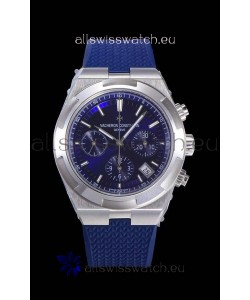 Vacheron Constantin Overseas Chronograph Blue Dial Swiss Replica Watch - Rubber Strap